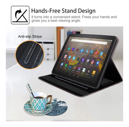 Bwooll Funda Para La Nueva Tableta Fire Hd Hd 10 Plus 10.1 Y Citas Cristianas Versículo Bíblico Salmo 46:10.