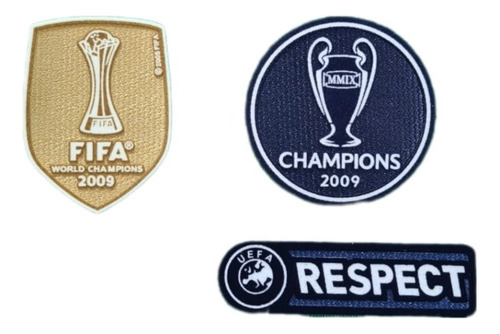 Kit Patchs Campeão Champions + Mundial 2009 Barcelona
