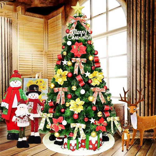 Pack De 12 Esferas Bambalinas Navideñas Adornos Navidad 6cm