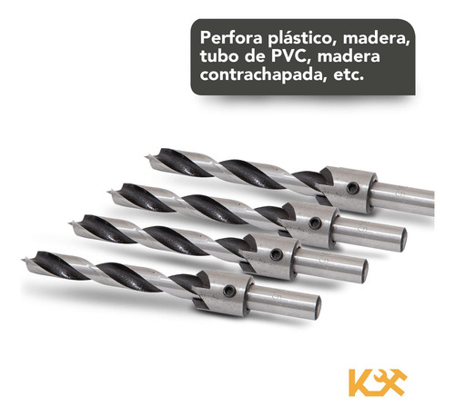Ruiyue Juego De Brocas Con Avellanador 1/8 A 3/8 Pulgadas
