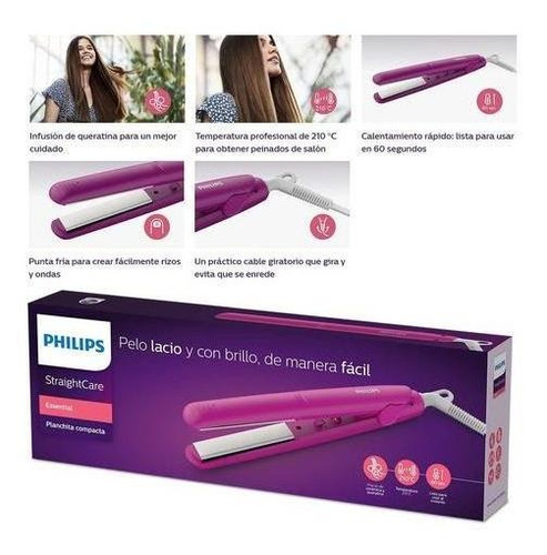 Imagen 3 de 6 de Planchita Cabello Philips Hp8401 Essential Care Classic
