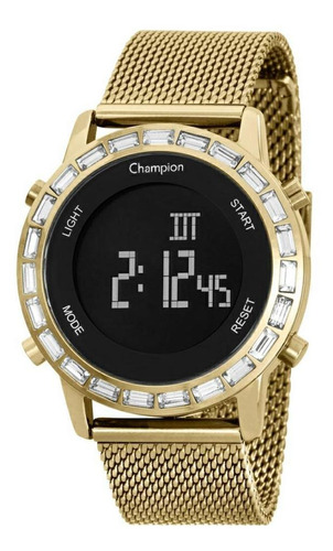 Relógio Champion Ch48117h Digital Feminino Dourado