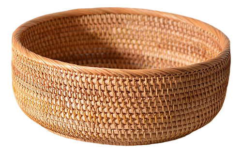 Cesta De Ratán Para Almacenamiento, Redonda, Grande