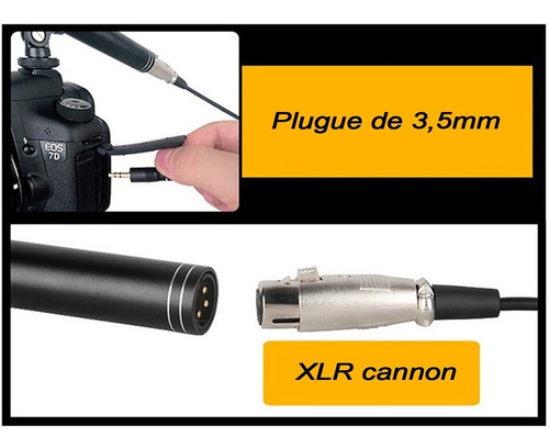 Microfone Shotgun Super Unidirecional Ultra-cardióide Ht-81