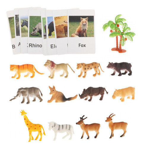 Lenguaje De Figuras De Animales Montessori Con Tarjetas Didá