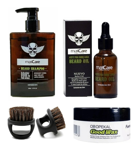 Set Shampoo + Aceite + Peine + Cera Barba . Barbería