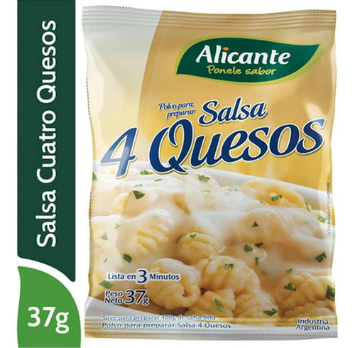 Salsa 4 Quesos Alicante 37grs Pack 6 Unidades