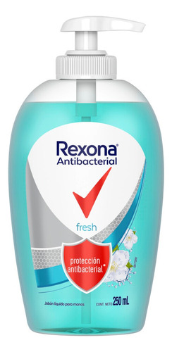 Jabón líquido Rexona Antibacterial Fresh con dosificador 250 ml