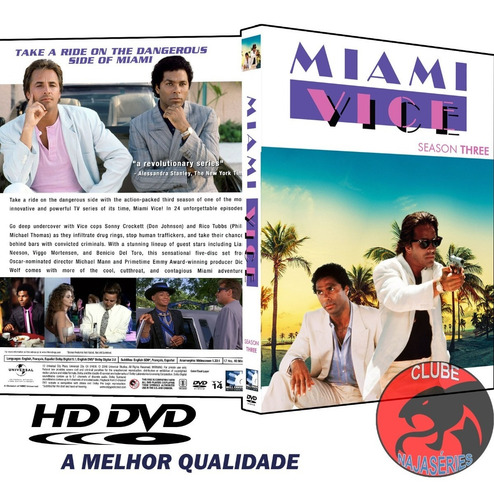 Dvd Miami Vice - 3º Temporada Completa Dublada - Digital