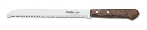 Cuchillo para pan con mango de madera de acero inoxidable 30138 - Martinazzo