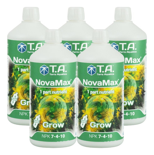 Novamax Grow 5l Antigo Flora Nova Gh Fertilizante Npk 1l