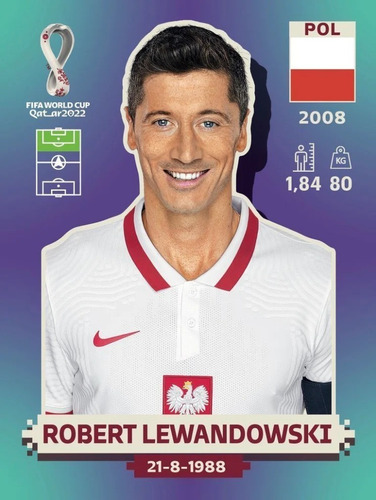 Lamina Robert Lewandowski Pol 17  Album Mundial Qatar 2022
