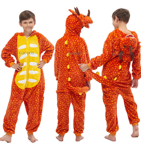 Pijama De Dinosaurio, Camisón Con Capucha, Mono Para Niños