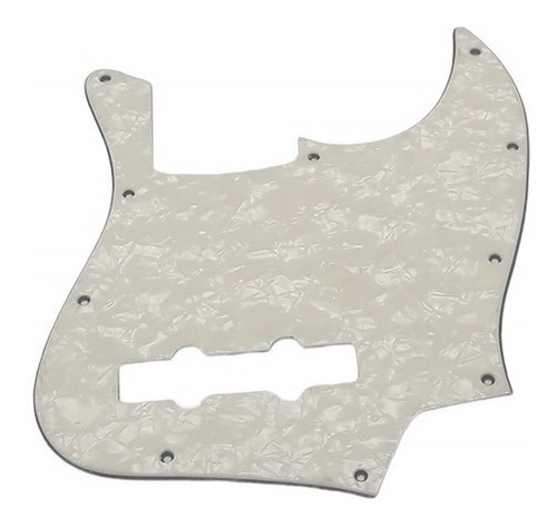 Pickguard  Para Bajo Jazz Bass Nacarado Blanco Tricapa