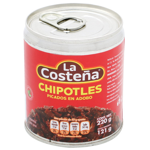 Chiles Chipotes La Costeña Picados En Adobo 220 Gr