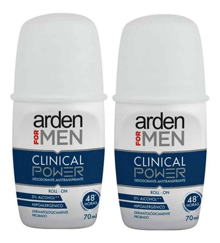 Prom Des. Afm Roll On Clinical 70ml X2 Arden For Men