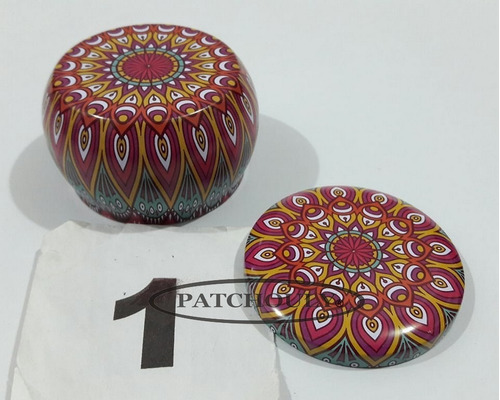 Imagen 3 de 10 de Tabaquera Mandala Tribales Lata Metal Porta Kit Guarda Todo