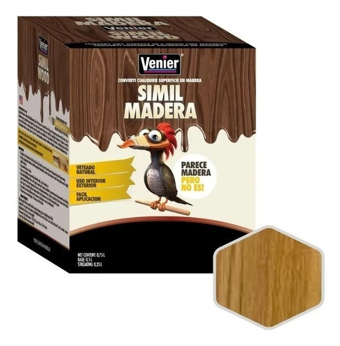 Pintura Simil Madera Venier Superficie 750ml Colores Pincel