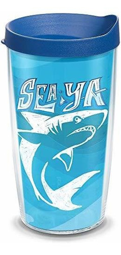 Tervis Shark Sea Ya Made In Usa Vaso Aislado De Doble Pared,