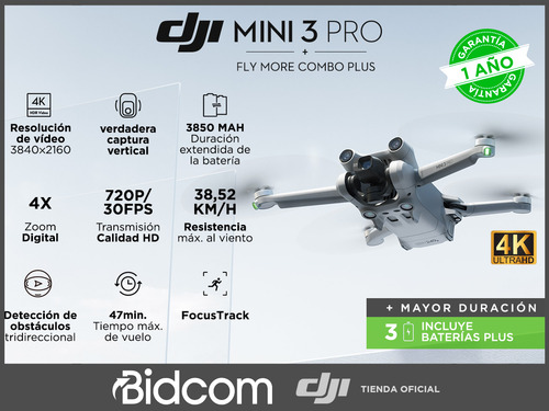Dji Mini 3 Pro Fly More Combo Plus 3 Baterías Control Remoto