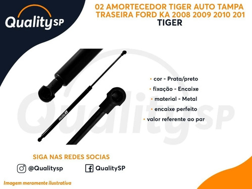 Kit 2 Amortecedor Tampa Porta-malas Ford Ka 2010 - 2014