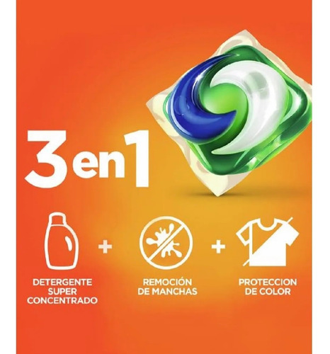 Detergente De Ropa Tide 3 En 1 Pods 16 Cápsulas.