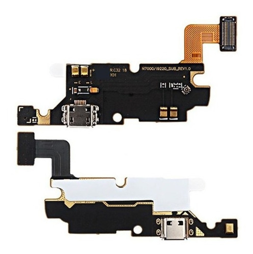 Flex Placa Pin De Carga Microfono Samsung Note 1 N7000