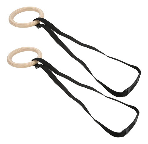 Anillos Para Ejercicios De Dominadas, 1 Par, De Madera, Ajus