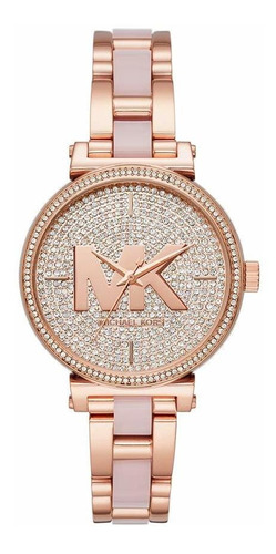 Reloj Mujer Michael Kors Mk4336 Cuarzo Pulso Oro Rosa En