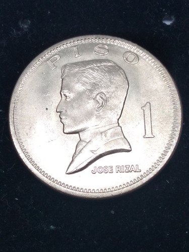 Moneda Filipinas 1 Piso Nueva José Rizal Año 1974 Envío $60