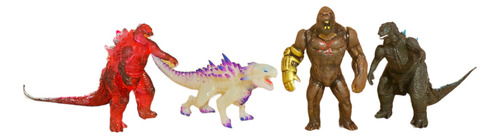 Paquete Juguete 4 Figuras King Kong Vs Godzilla Rosa