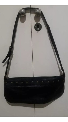 Cartera Mini Bag Negra Con Tachitas. Perfecto Estado. 