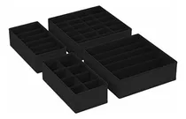 Comprar Set De 4 Organizadores De Cajon Para Ropa Interior De Negro