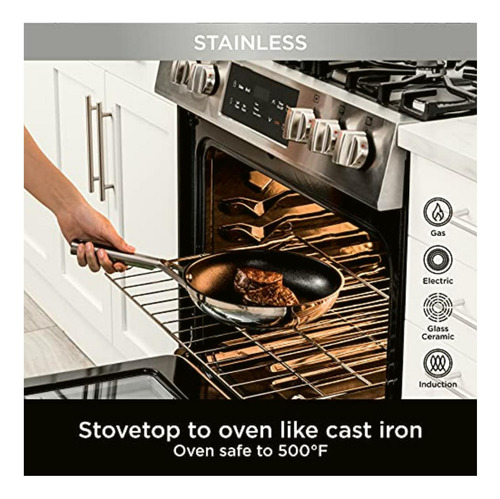 Ninja C60020 Foodi Neverstick Sartén Inoxidable De 8