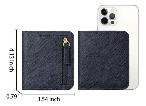 Cartera Pequeña Para Mujer Con Bloques Rfid, Monedero Pequeñ