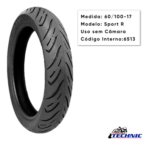Pneu Dianteiro Pop 100 110 60/100-17 Technic Sport R S/c
