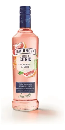 Vodka Smirnoff 700ml Sabor Bitter Citric Zetta Bebidas