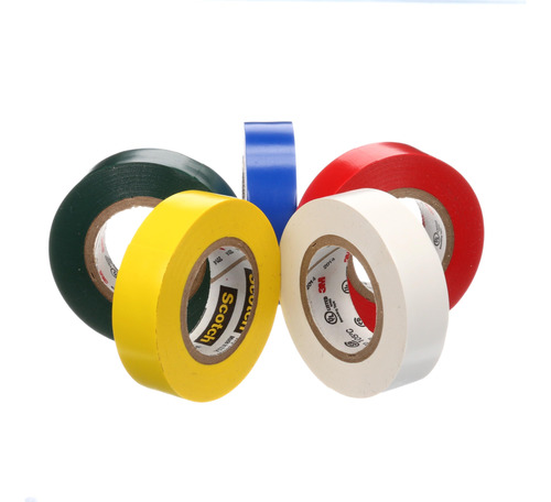 Electrical Tape Scotch Vinyl 35 5 Rolls Multi-color Pack