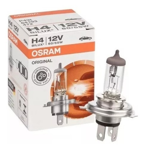 Lámpara H4 12v 60/55w P43t Para Auto Osram Bilux Alemanas