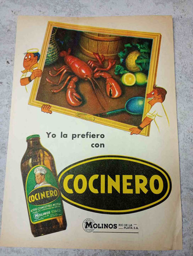 Antigua Lata Aceite Cocinero, Botella Y Publicidad Coleccionables (Usado)