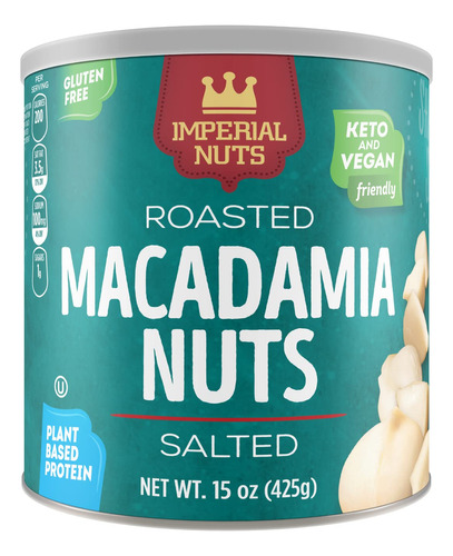 Imperial Nuts - Macadamia Nuts Roasted Salted Lata Resellabl