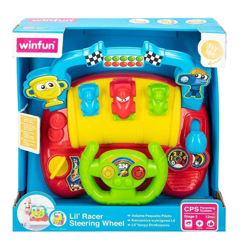 Volante Didactico De Carrera Winfun Luz Y Sonido Mt3 0621