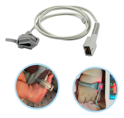 Oximetro Pulsometro Portatil Sonda Neonatal Witleaf Az