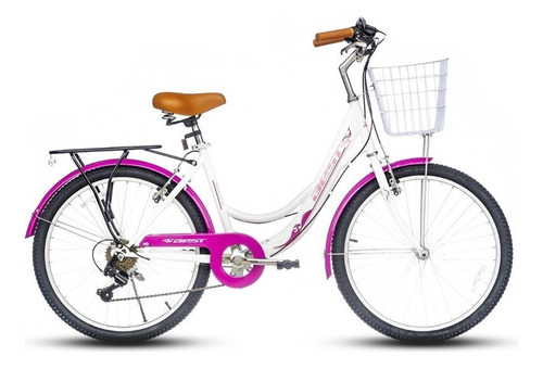 Bicicleta Best Branta City 24 Talla (m) 16 Blanco/rosado Color Rosado Tamaño Del Cuadro M