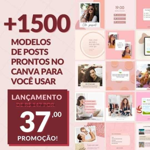 Imagem 1 de 1 de Mais De 1500 Packs Editáveis Para Sua Rede Social