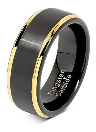 Anillo Personalizado Tungsteno Negro 100s