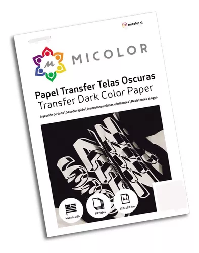Papel transfer telas oscuras 1 hoja tamaño A4 para impresión inkjet – TIMG  Chile