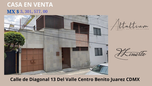 Casa En Venta En La Del Valle Centro Cdmx I Vl11-za-088