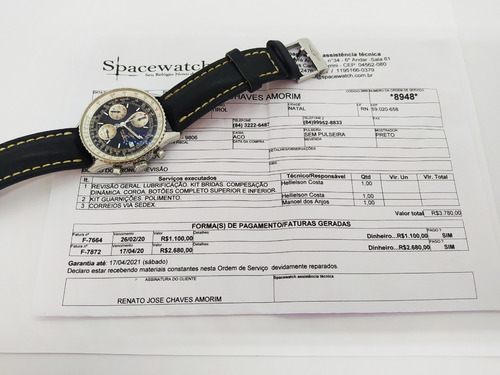 Relogio Breitling Navtime Automático - Revisado Na Garantia