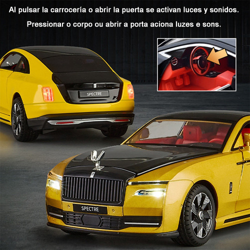 . Minicoches Rolls Royce Spectre De Metal Con Luces Y Sonido